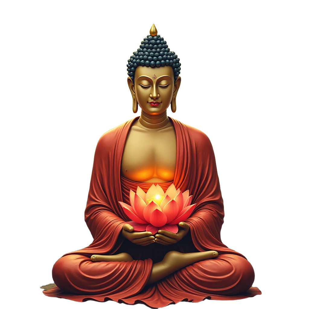 Meditating Buddha with Lotus